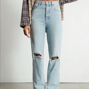 PacSun Eco Light Blue Distressed Dad Jeans
